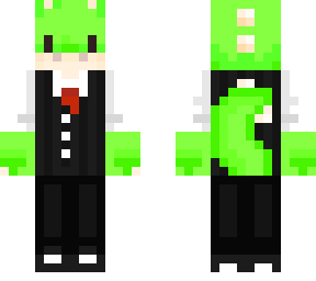 green dino in a suit. (polished) by ozdudecool15 *edited by me*