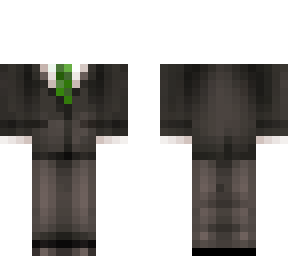 green tie suit