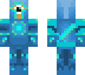ice gladiator with a cyclops face and some green