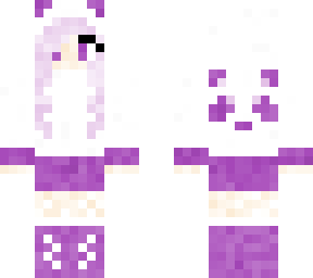 lavender purple panda hoodie girl