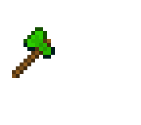 pixel art emerald axe