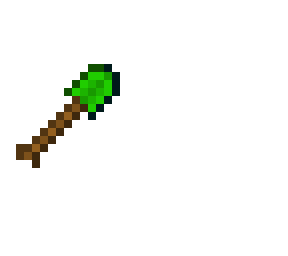 pixel art emerald shovel