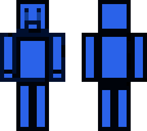 sad cartoon blue slime