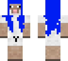 sheep with blue hair