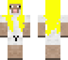 sheep with yellow hair