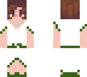 white dress with green