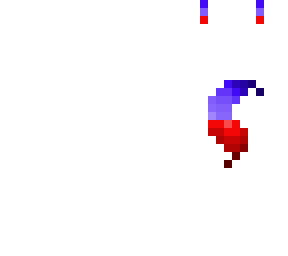 wolf tail base (red and blue)