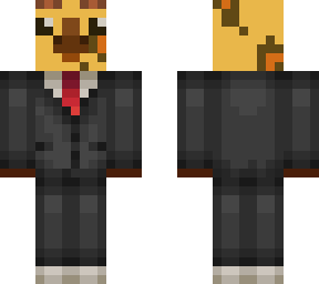 a girapgh in a suit