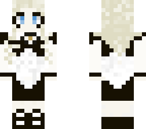 blonde haired girl with a dress and white corset :d