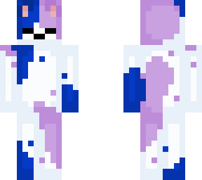 blue and purple calico (recolor gift for friend)