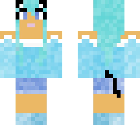 blue cat girl | Minecraft Skin