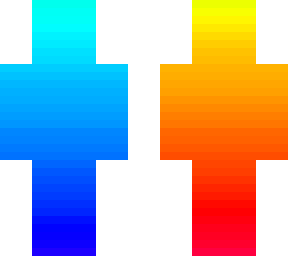 cool blue and red efrect skin