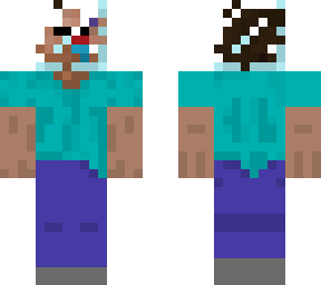 derpy noob-steve in glass