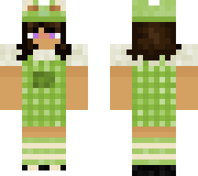 frog girl with purple eyes