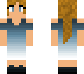 girl in blue beach party dress
