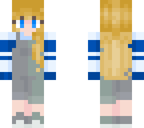 girl in overalls
