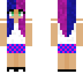 half blue, half purple