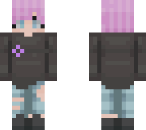pink haired person