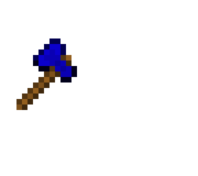 pixel art sapphire axe