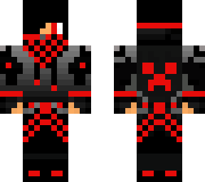 red hoodie bandana checkered pattern