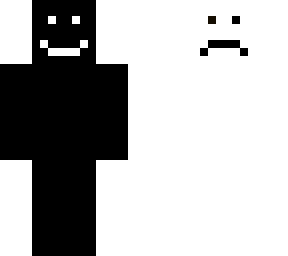 white and black