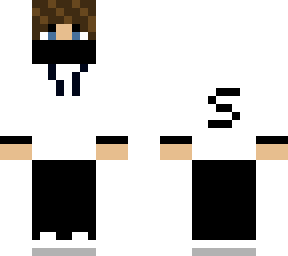 white hoodie with a mask