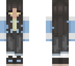 yellow shirt + blue jacket