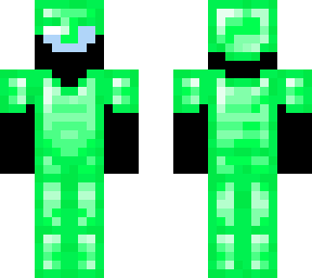 black crewmate with emerald armor