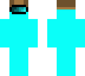 cyan with among us horn hat