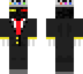 enderman with a suit, gloves and crown