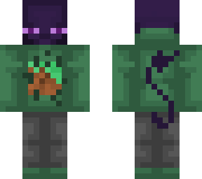 enderman with grass block hoodie