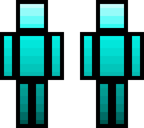 gradient turquoise skin w/ black outline