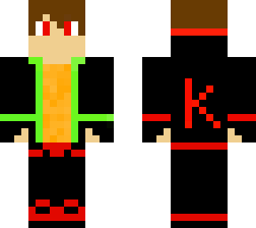 me in green and red