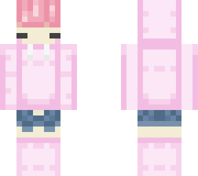 pink hoodie girl