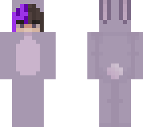 purple bunny half purple and brown! fixed