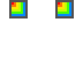 rainbow head on white body