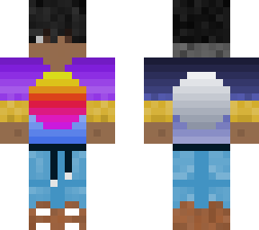 retro sunset  double layered shirt