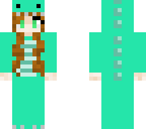 teal dino girl