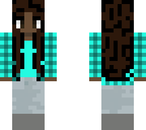 teal flannel