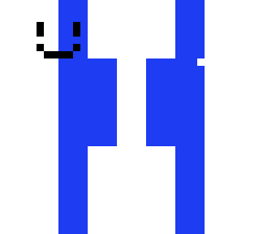 white and blue smile