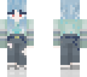 blue hair chibi girl 2