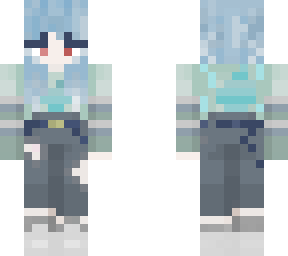 blue hair chibi girl 3