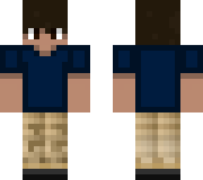 blue shirt man