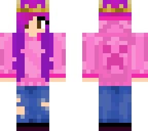 girl with crown and pink hoodie