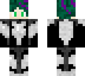 green haired armor guy (with purple scratches on head)