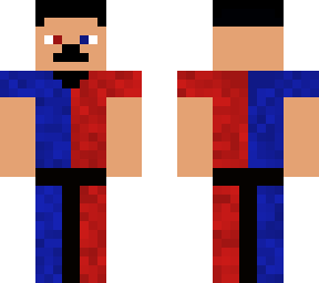 half red and blue steve