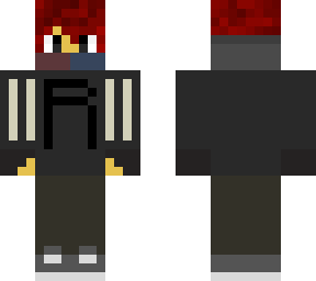 mms w/ red hair & red/blue mask.