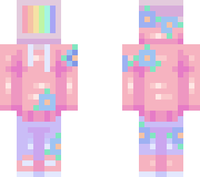 pastel tv static person