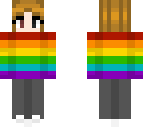 rainbow hoodie blond/ gold hair