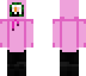 sushi with pink hoodie